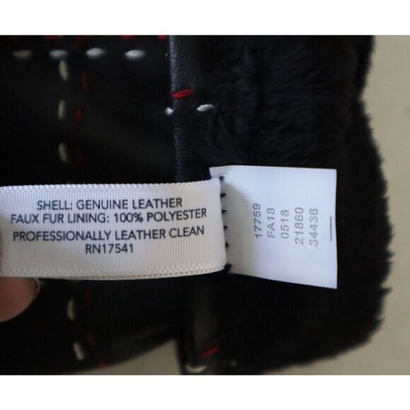 Charter Club 16759 Women's Sz Small Black Plaid Topstitch Leather Gloves - Picture 5 of 7